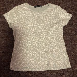 Brandy Melville blue and white floral crop top